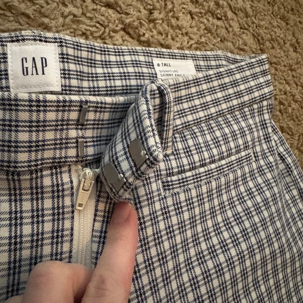 Gap Crepe Skinny Ankle Plaid Pant Women’s 6 Tall Workwear Office Business Casual - Picture 7 of 8